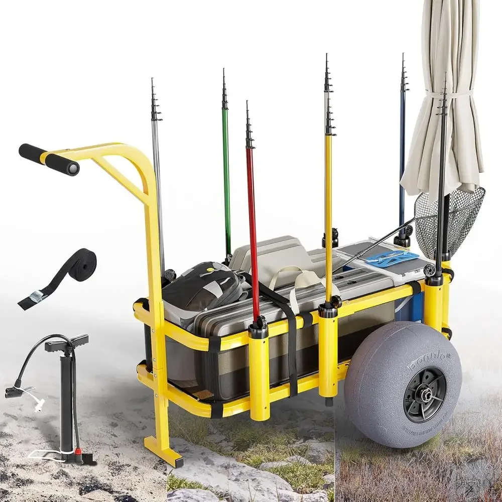 Balloon Pump Hand - Carrito de playa con 13 ruedas