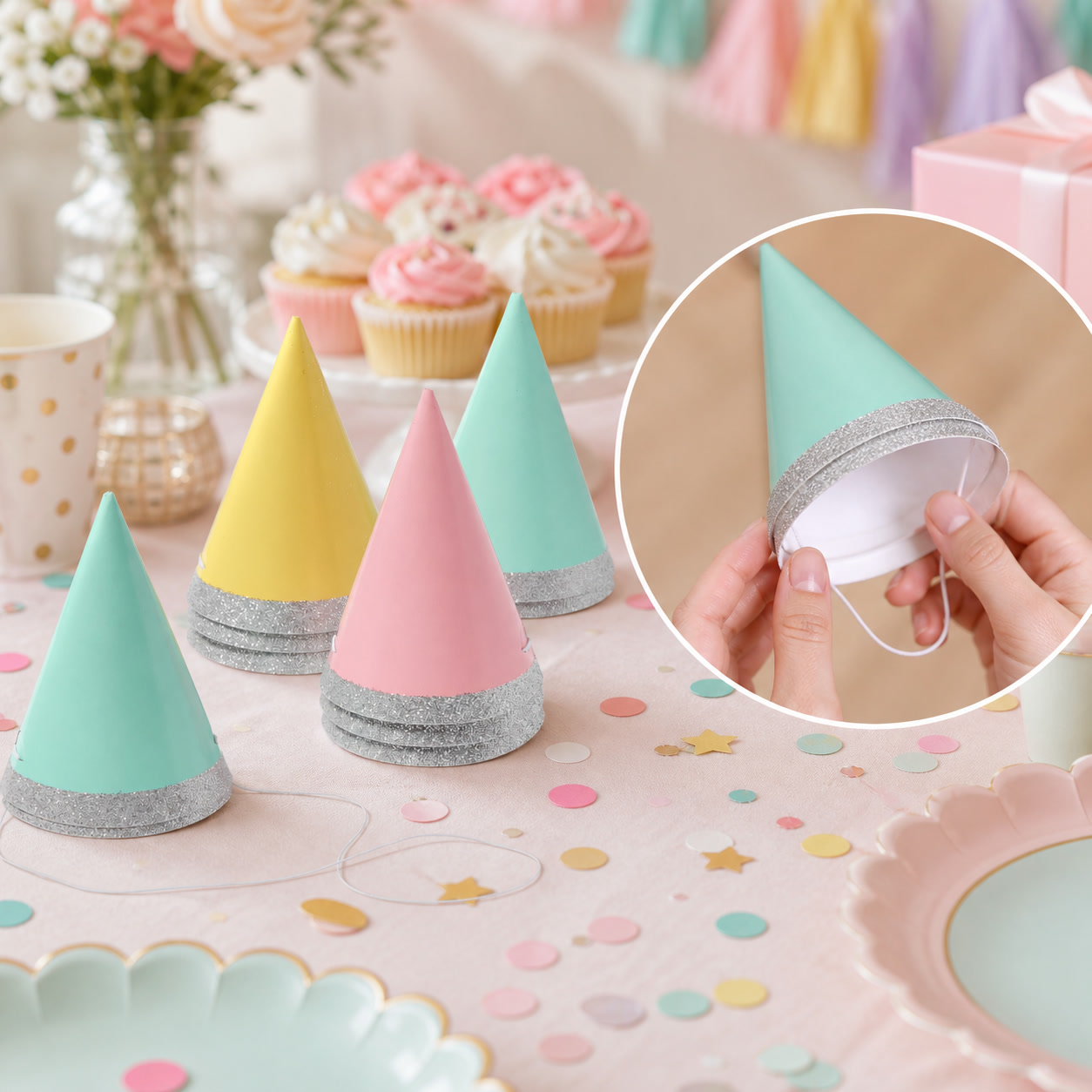 Party Hat Cone - 10 piezas de mini sombreros de