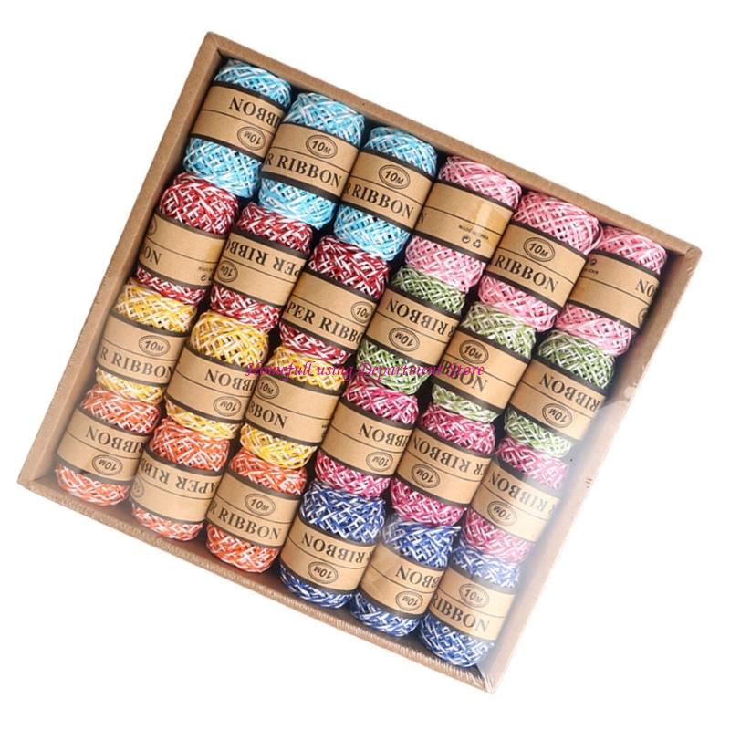 Papercraft Supply Ribbon - Suministro cintas artesanales papel colores variados