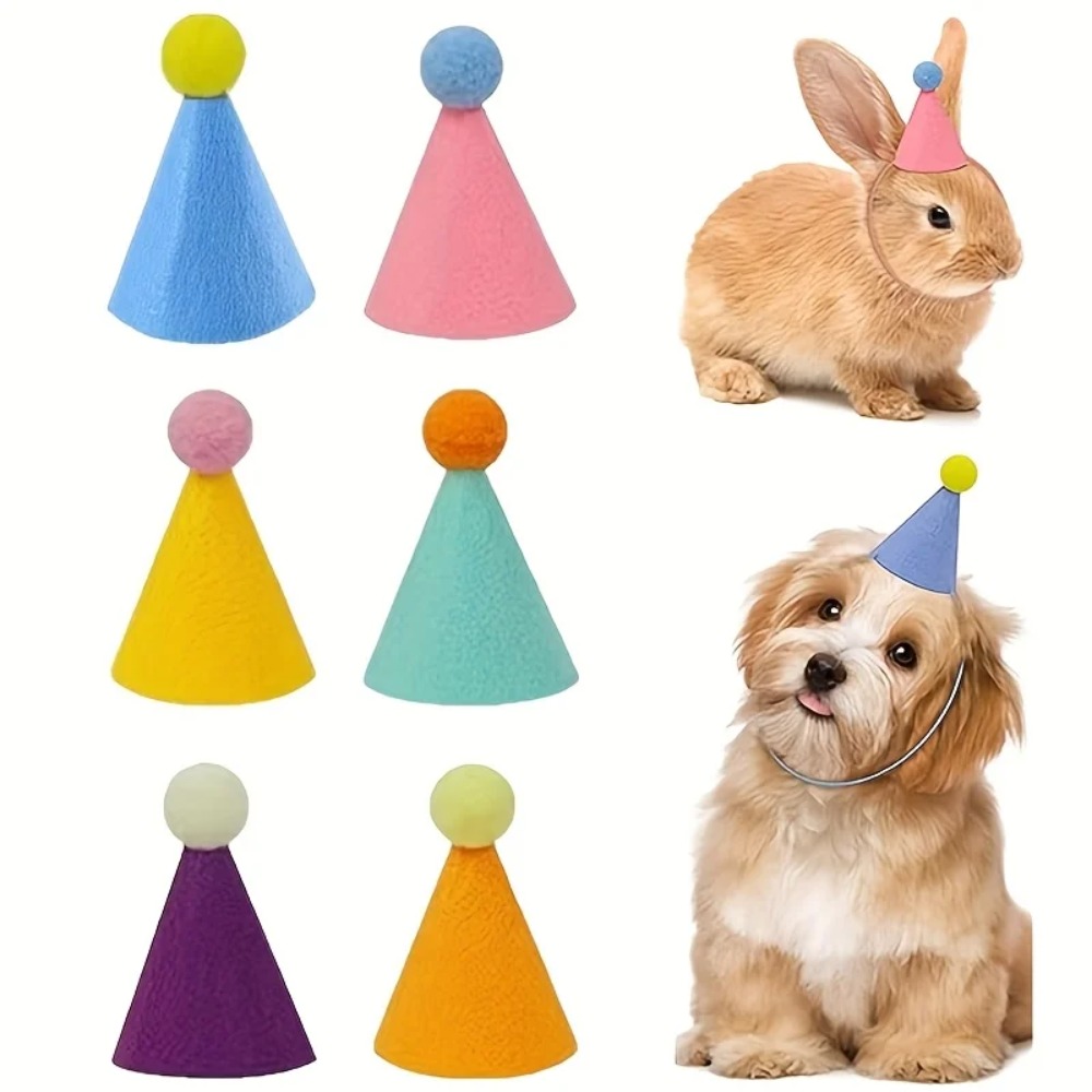Party Hat Cone - 6 mini sombreros de fiesta: sombreros