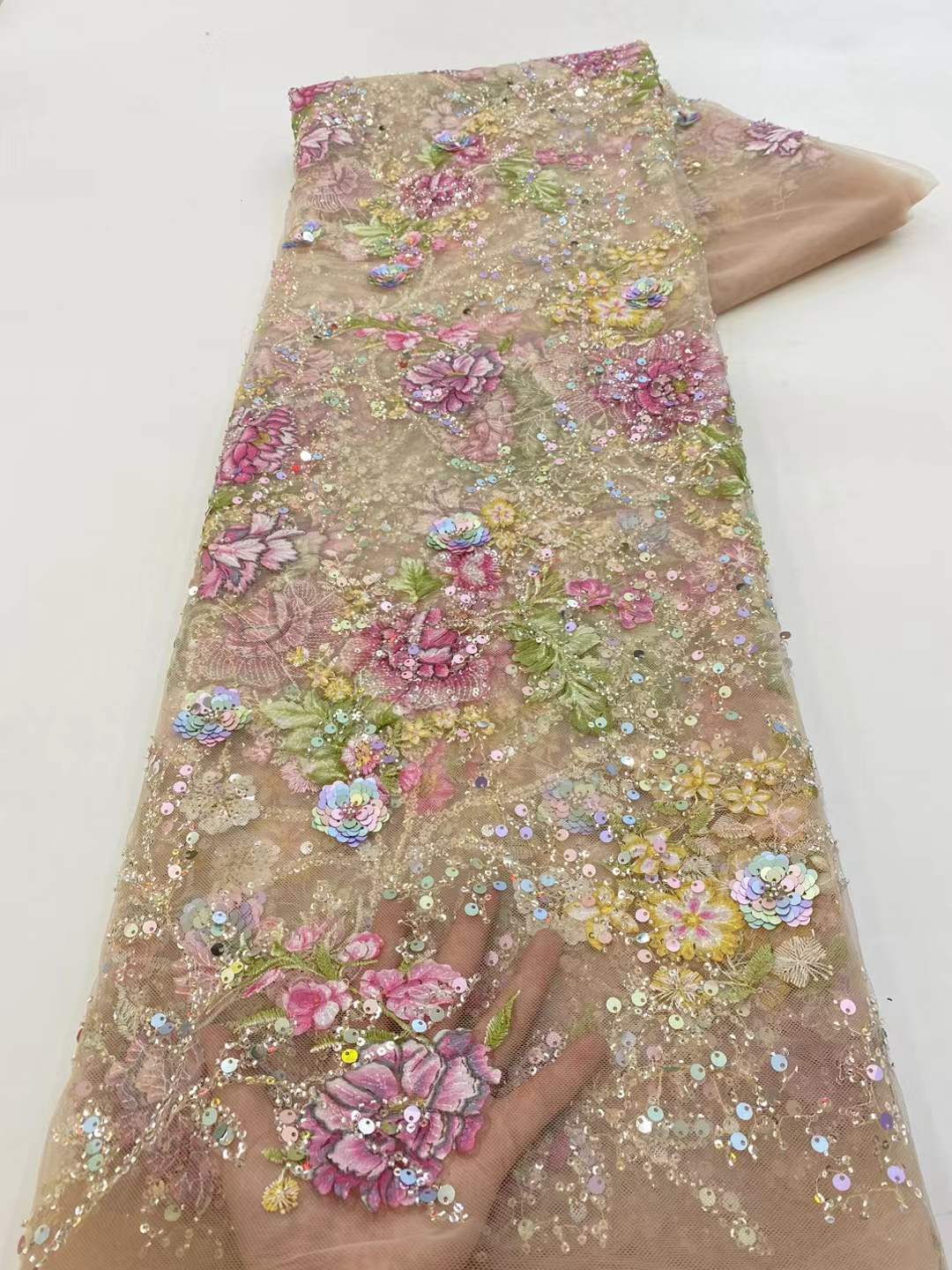 Glitter Tablecloth - Tela de encaje africana 2026 de