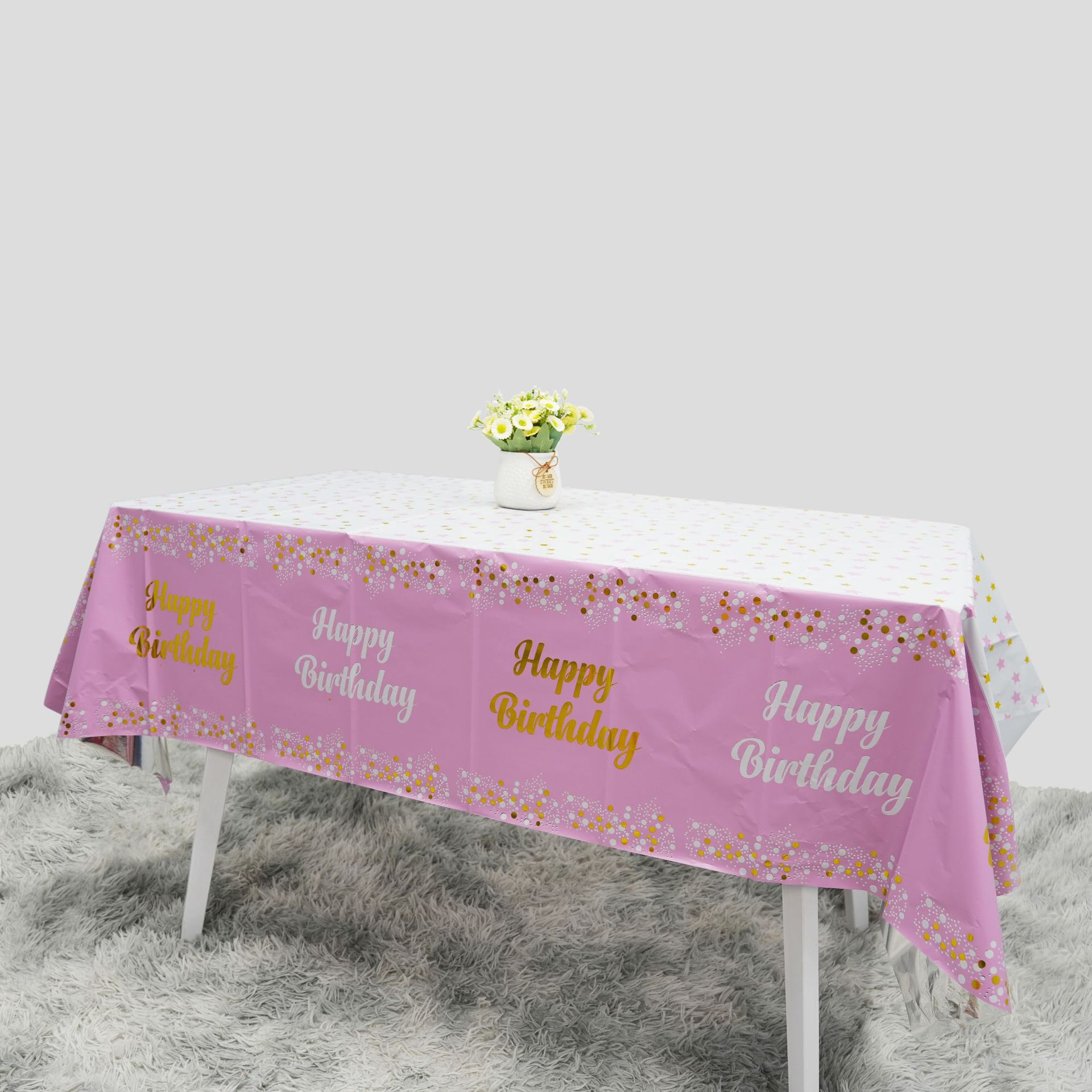 Table Cloth Disposable - Mantel Desechable de Cumpleaños con Estampado