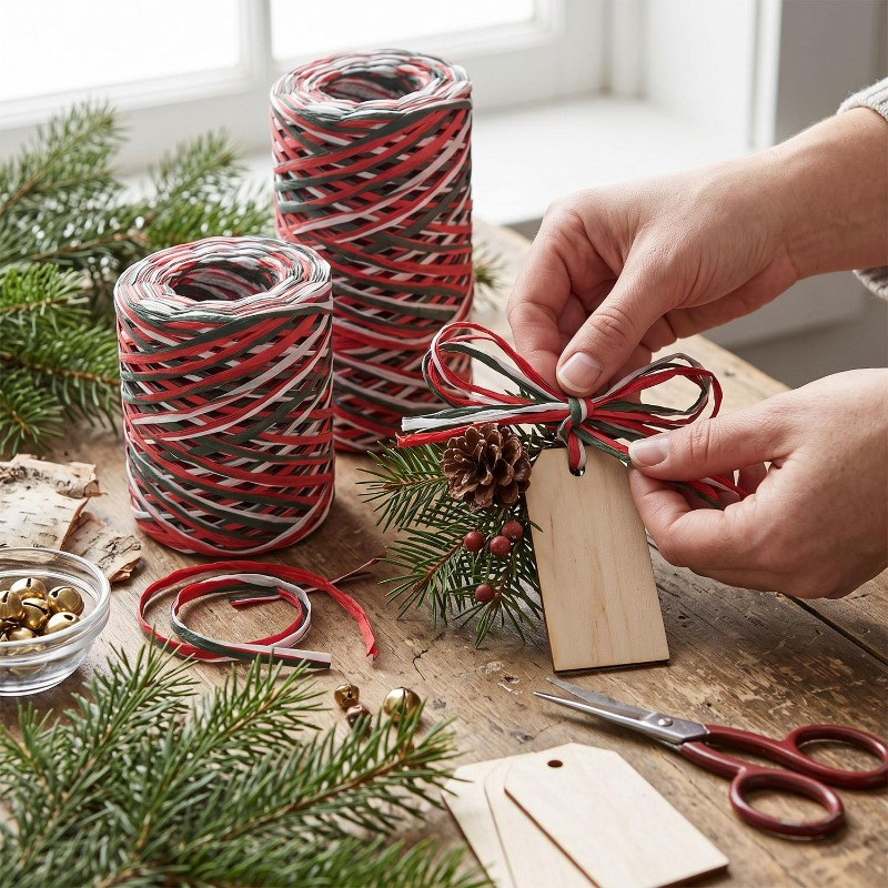 Cinta de papel de rafia de 150 - Papercraft Supply Ribbon reseña y precio