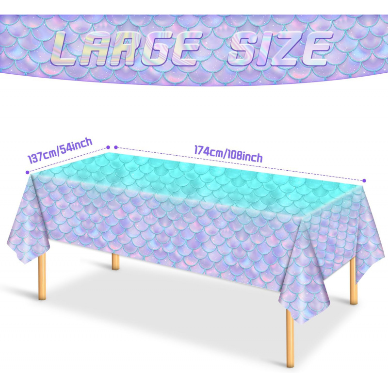 Mantel de sirena, decoraciones - Table Cloth Disposable reseña y precio