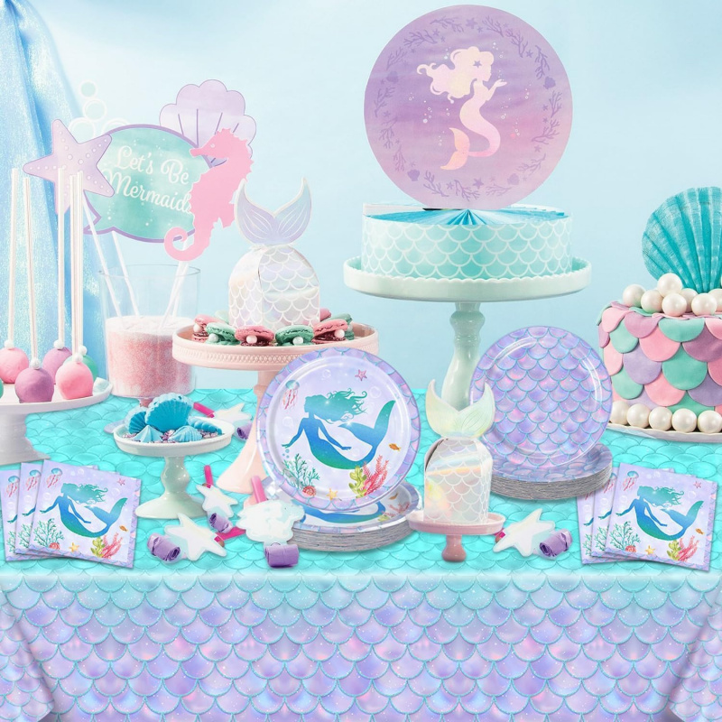 Mantel de sirena, decoraciones - Table Cloth Disposable reseña y precio