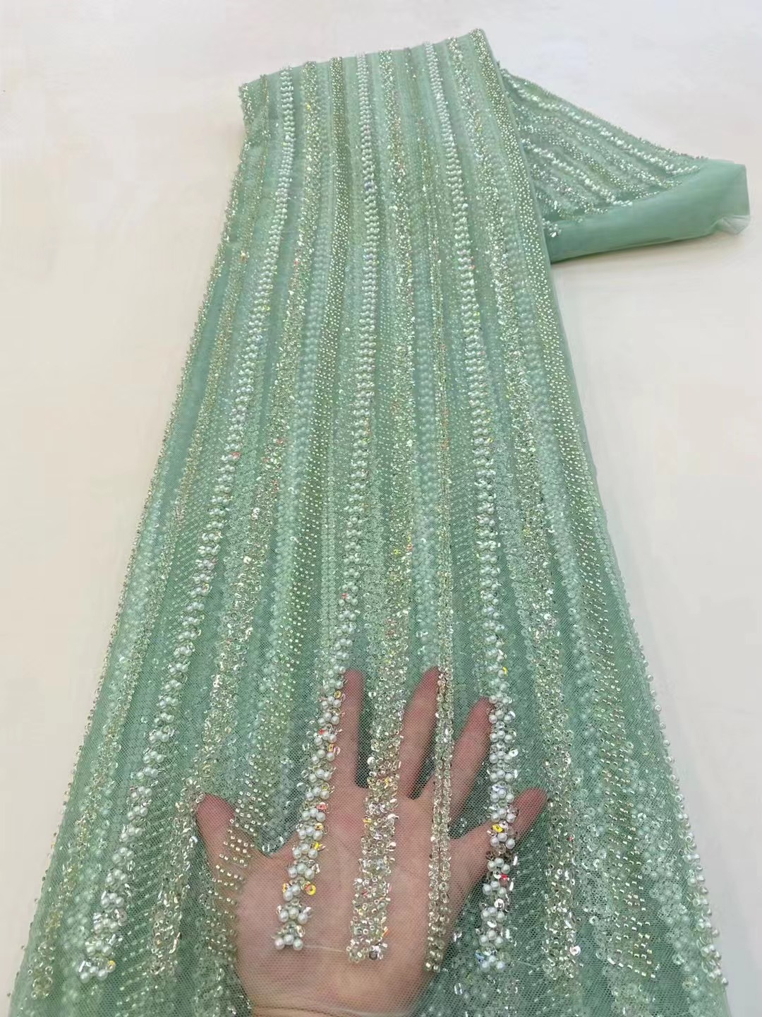 Tela de encaje de tul nigerian - Glitter Tablecloth reseña y precio